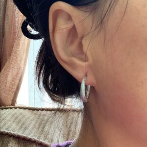 Elegant 925 Silver Hoop Earrings